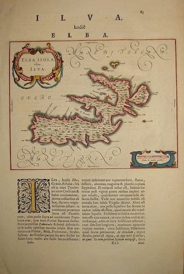 Blaeu Willem Janszoon (1571-1638) Elba Isola olim Ilva 1640 Amsterdam